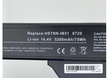 Аккумуляторная батарея для ноутбука HP Compaq HSTNN-IB51 6720s 14.4V Black 5200mAh OEM - фото 3