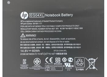 Аккумуляторная батарея для ноутбука HP EG04 Envy Sleekbook 6 14.8V Black 3900mAh OEM - фото 3