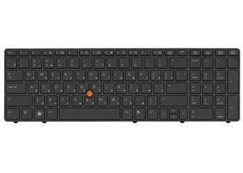 Клавиатура для ноутбука HP EliteBook (8560W) с подсветкой (Light), с указателем (Point Stick), Black Gray, (Gray Frame) RU - фото 2