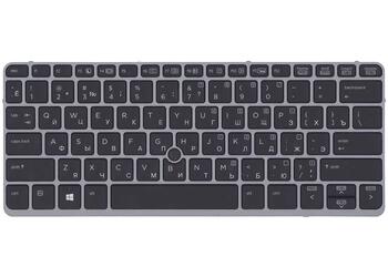 Клавиатура для ноутбука HP Elitebook (725 G2) с указателем (Point Stick), Black, (Gray Frame) RU - фото 2