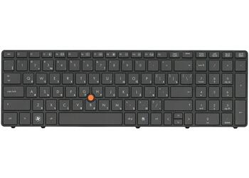 Клавіатура для ноутбука HP EliteBook (8560W) з указівником (Point Stick), Black Gray, (Gray Frame) RU - фото 2