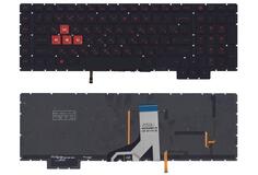 Купить Клавиатура для ноутбука HP Omen 17-AN000, с красной подсветкой (Red Light), Black, (No Frame) RU