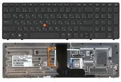 Купить Клавиатура для ноутбука HP EliteBook (8560W) с подсветкой (Light), с указателем (Point Stick), Black Gray, (Gray Frame) RU