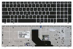 Купить Клавиатура для ноутбука HP Probook 6560b, 6565b, 6570B, 6575B, Elitebook 8560p, 8570p, 8570w с указателем (Point Stick), Black, (Silver Frame) RU